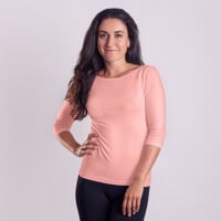 AKINA Dámske bambusové tričko s 3/4 rukávom růžová
