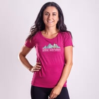 AROMA "NEPAL" dámske tričko s kávovou viskózou fuchsie