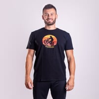 BARBAR "BIKER" pánske bambusové tričko čierna