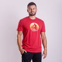 BARBAR "BIKER" pánske bambusové tričko červená