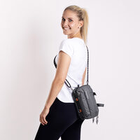 BOTTLE BAG multifunkčná taška na fľašu tm.sivá