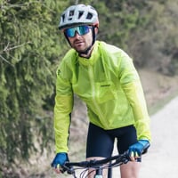CONDOR pánská cyklistická větrovka limetka/černá
