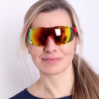 CROSS RED-R RED sportovní sluneční brýle červená lesklá