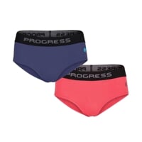 E KLHZ 2-PACK set dámskych nohavičiek s bambusom tm.modrá + jahodová