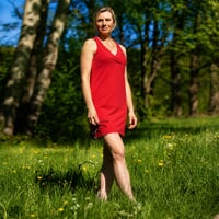 EMILY ámske športové šaty s bambusom červená