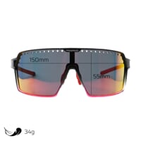 ENDURO RED-R BLK/RED športové okuliare lesklá čierna/červená