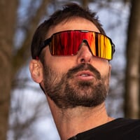 ENDURO RED-R BLK/RED športové okuliare lesklá čierna/červená