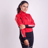 FOLGARIA dámská  bunda na kolo červená/černá