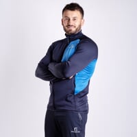 FORBES pánska merino mikina černomodrá/modrá