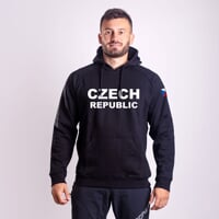 FUN HOODY CZECH MAN pánská mikina s kapucí čierna