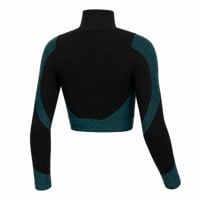 GEMA CROP LS dámska športová mikina čierna/zelená