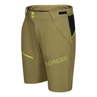 GENIUS BIKE SHORTS pánske cyklistické šortky olivová/čierná