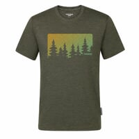 HRUTUR "FOREST" pánske merino tričko khaki melír