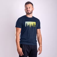 HRUTUR "FOREST" pánske merino tričko tm.modrá