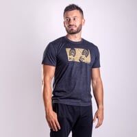 HRUTUR "RAM" pánske merino tričko sivý melír