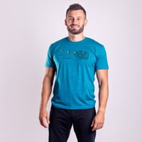 HRUTUR "YAK" pánske merino tričko sivý melír