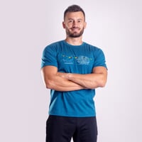 HRUTUR "YAK" pánske merino tričko sivý melír