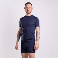MA NKR 125 pánske merino tričko s krátkym rukávom čierno-modrá