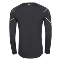 MW NDR 170 pánské merino triko s dlouhým rukávem černý melír