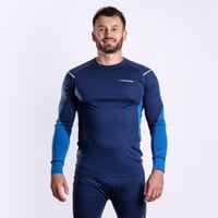 MW NDR 170 pánské merino triko s dlouhým rukávem černý melír