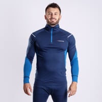 MW NRZ 170 pánský funkční merino rolák s krátkým zipem tm.modrá/modrá