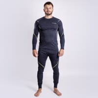 MW SDN 170 pánské dlouhé merino spodky černý melír