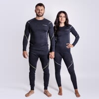 MW SDNZ 170 dámské dlouhé merino spodky čierný melír