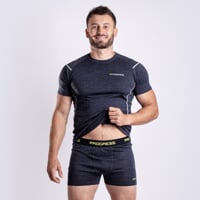 MW SKN 170 pánské merino boxerky čierný melír