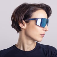 NITRO BLU-R NAV/BLU CASE športové slnečné okuliare s polarizačnými sklami tm. modrá mat/sv. modrá
