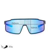 NITRO BLU-R NAV/BLU CASE športové okuliare s polarizačnými sklami tm. modrá mat/sv. modrá