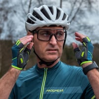 SOLAR MITTS cyklistické rukavice bez prstov petrol/limetka