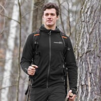 TOREZ HOODY MERINO pánská funkční sportovní mikina s kapucí čierna