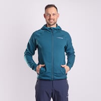 TOREZ HOODY MERINO pánská funkční sportovní mikina s kapucí zelená