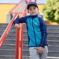 DT TOREZ JUNIOR chlapčenská mikina tm.modrá/tyrkys