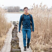 TOREZ MERINO pánská funkční sportovní mikina petrol
