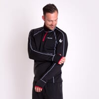 TOREZ ZIP pánská funkční sportovní mikina černá/červená