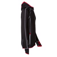 TOREZ HOODY pánská funkční sportovní mikina s kapucí černá/červená